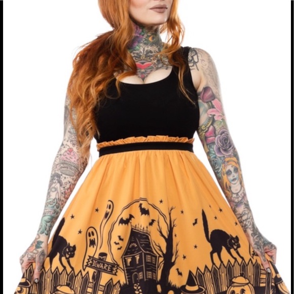 Sourpuss Dresses & Skirts - NWT sourpuss haunted house dress
